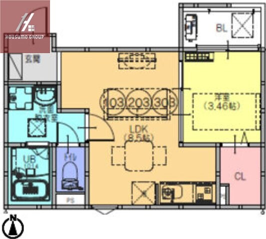 F+style八尾北本町2号館の物件間取画像