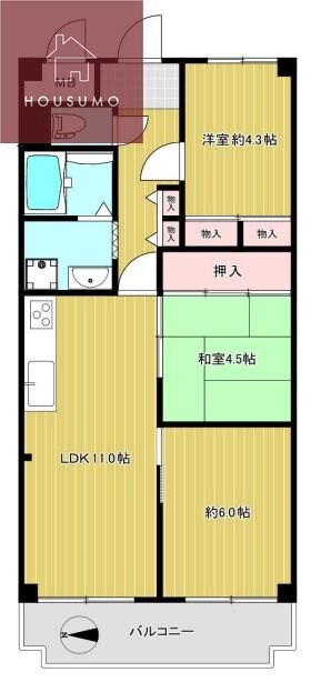 マンハイムグラン石切二期の物件間取画像