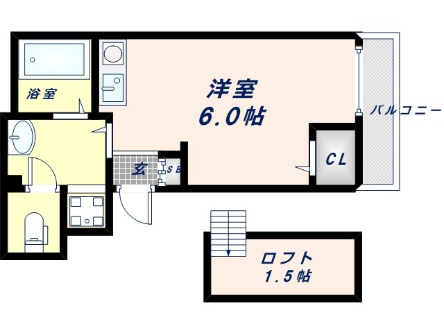 キオズ布施足代北の物件間取画像