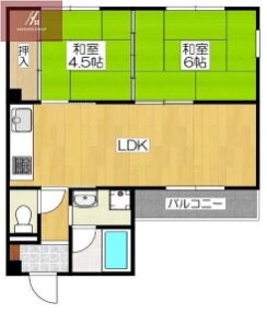 河内山本駅 徒歩5分 2階の物件間取画像