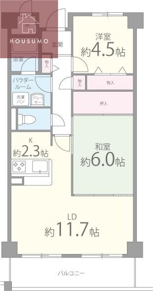 恩智駅 徒歩9分 4階の物件間取画像