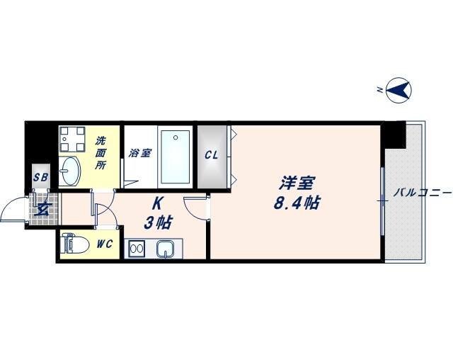 高井田駅 徒歩7分 10階の物件間取画像