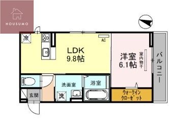 河内山本駅 徒歩7分 2階の物件間取画像