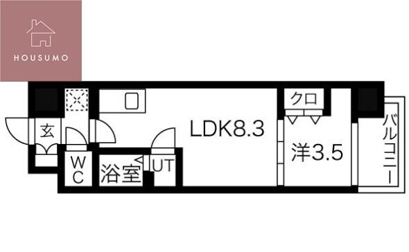 新加美駅 徒歩6分 6階の物件間取画像