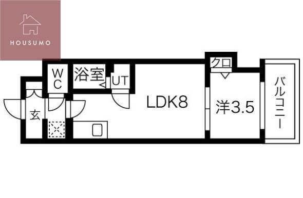 新加美駅 徒歩6分 7階の物件間取画像