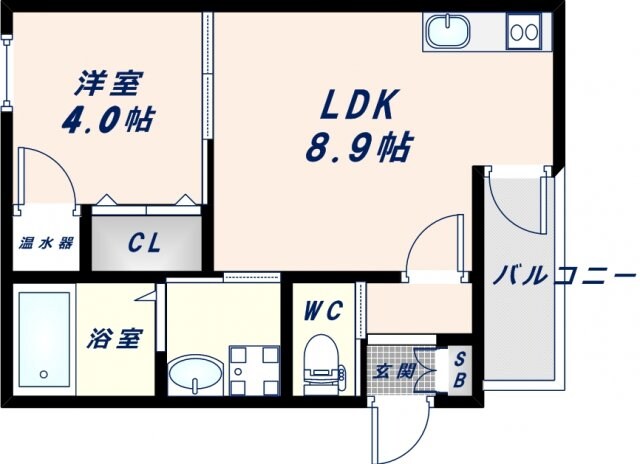 弥刀駅 徒歩10分 2階の物件間取画像