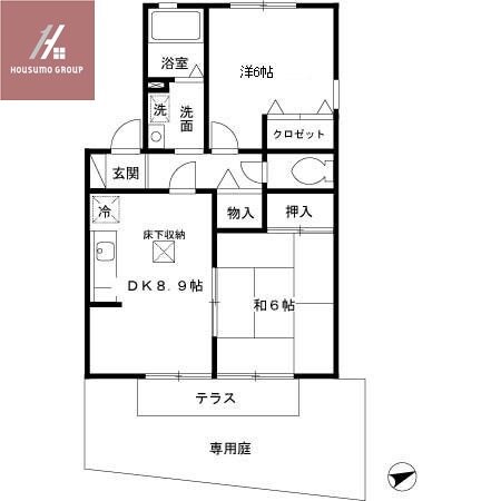 服部川駅 徒歩7分 1階の物件間取画像