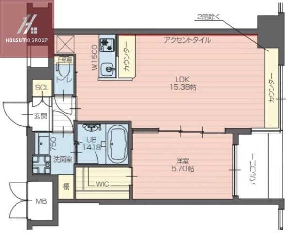 長田駅 徒歩5分 6階の物件間取画像