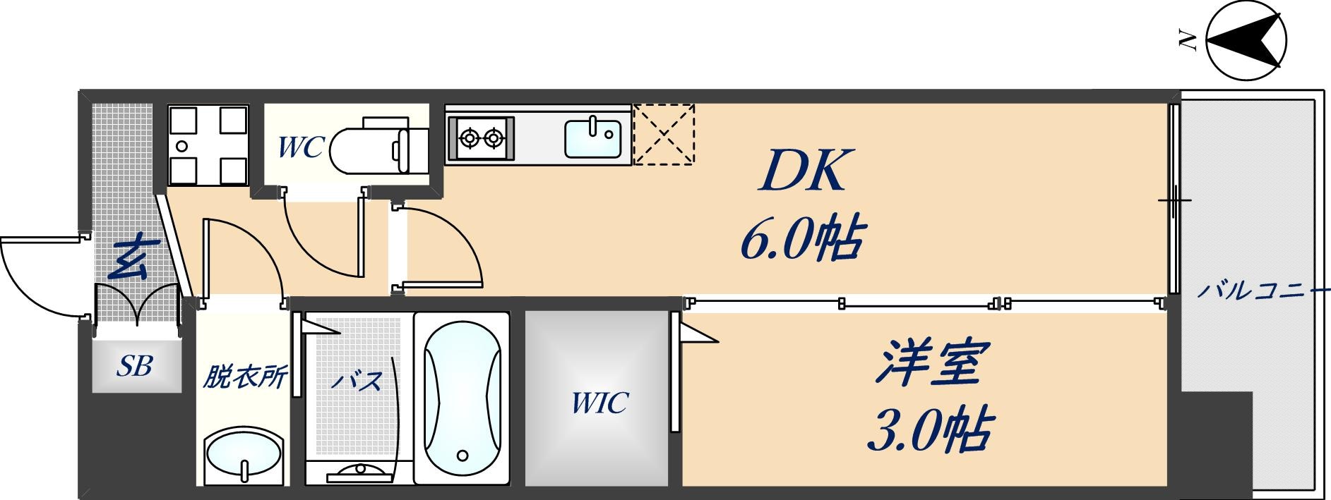 Luxe住道駅前の物件間取画像