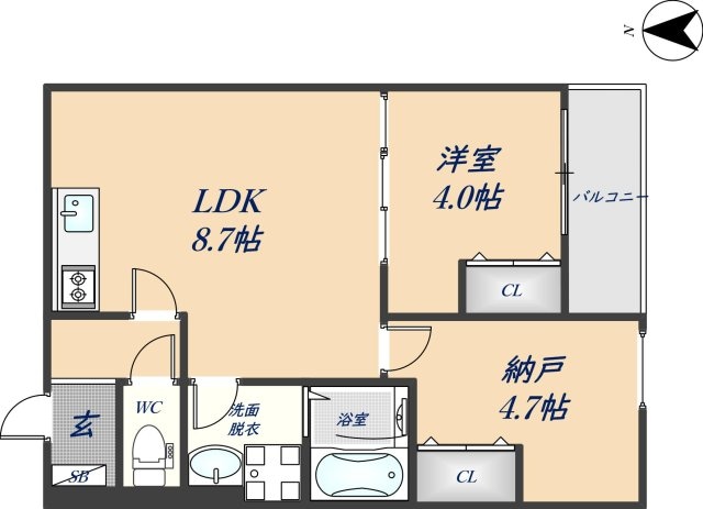 CASA花園の物件間取画像