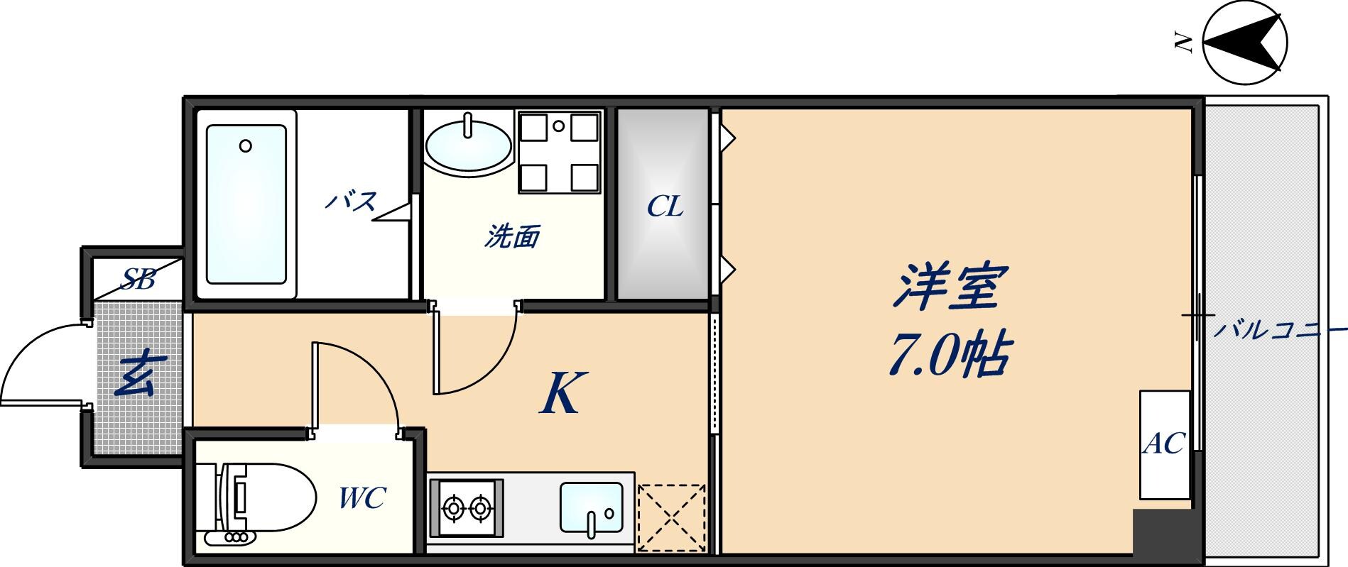 ゼファー東大阪の物件間取画像