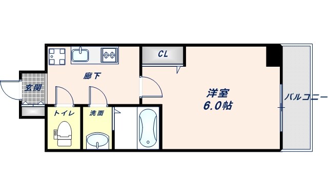 鶴橋駅 徒歩5分 6階の物件間取画像