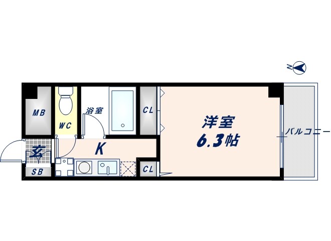 高井田駅 徒歩7分 4階の物件間取画像