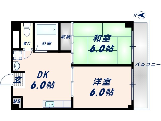 スカイハイツの物件間取画像