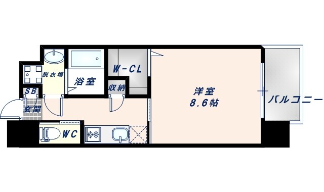 深江橋駅 徒歩5分 6階の物件間取画像