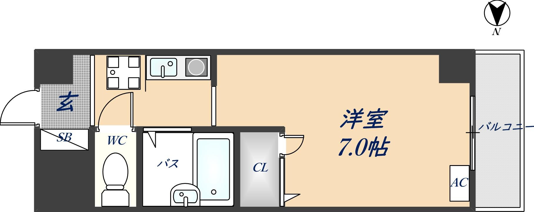 リアライズ近鉄八尾の物件間取画像