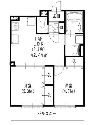 ラモーナ北条Ⅲの物件間取画像