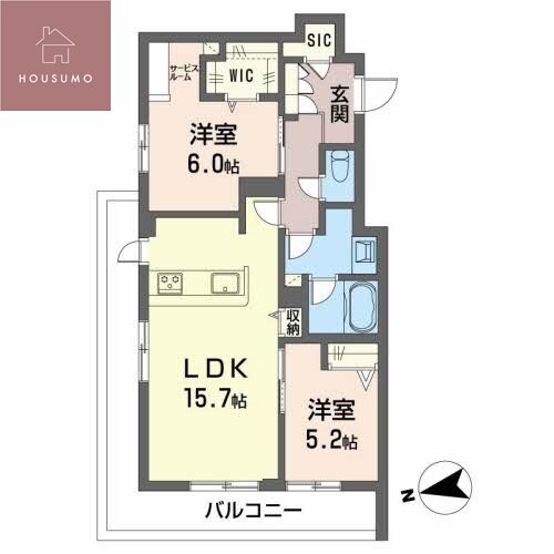 久宝寺駅 徒歩11分 2階の物件間取画像