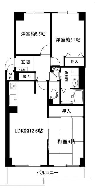 フォルム石切さくら坂の物件間取画像