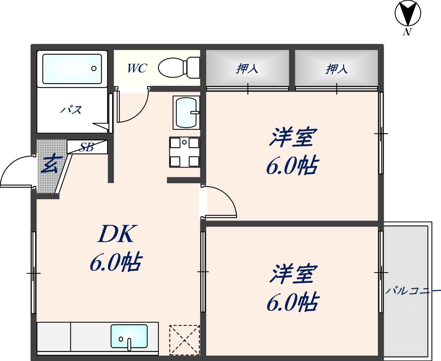 近鉄八尾駅 徒歩8分 1階の物件間取画像