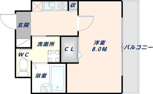 長田駅 徒歩7分 7階の物件間取画像