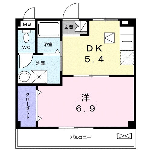 プレッソ・ガレ壱番館の物件間取画像