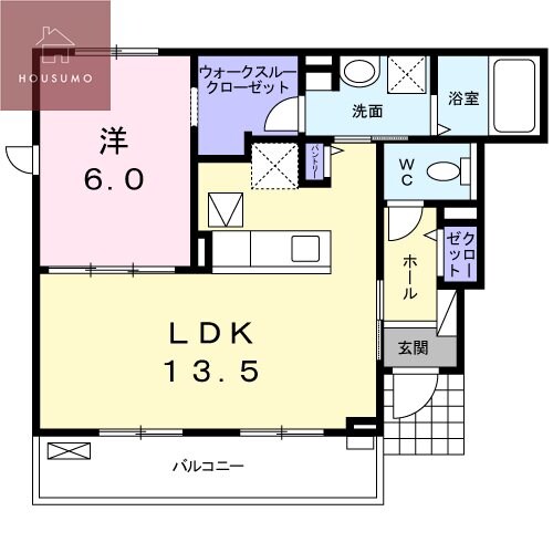 恩智駅 徒歩5分 1階の物件間取画像