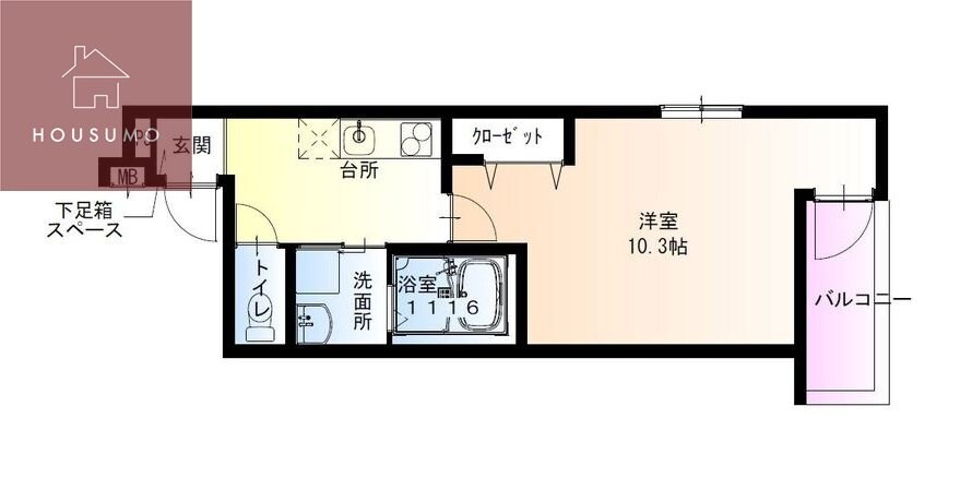 平野駅 徒歩9分 1階の物件間取画像