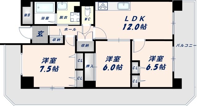 アンドユーイワキ 東大阪の物件間取画像