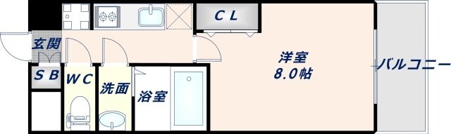 今里駅 徒歩4分 5階の物件間取画像