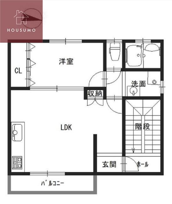 メゾンドゥシャトン野崎の物件間取画像