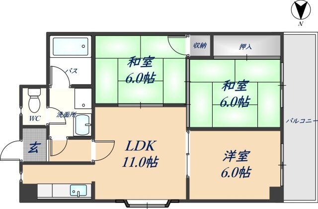 サンヴェール新池の物件間取画像