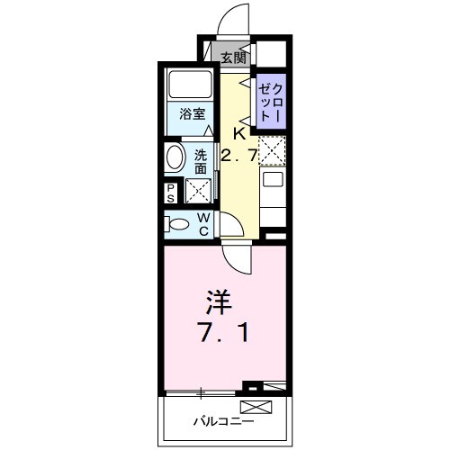 新田旭町アパートの物件間取画像