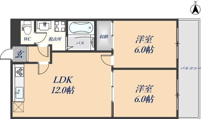 寿緑ヶ丘マンションの物件間取画像