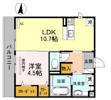 高井田中央駅 徒歩9分 2階の物件間取画像