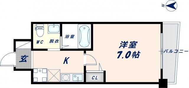 北巽駅 徒歩9分 4階の物件間取画像