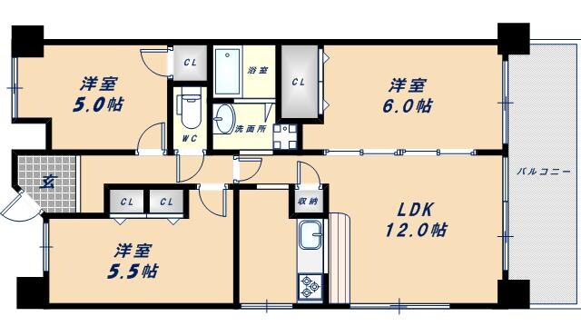 ガーデンシティ長田の物件間取画像