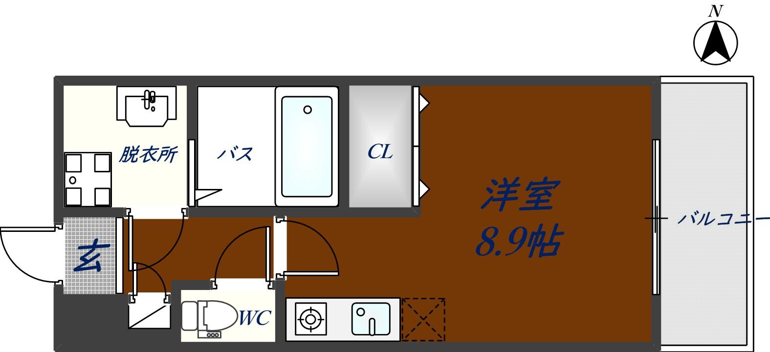 服部川駅 徒歩21分 3階の物件間取画像