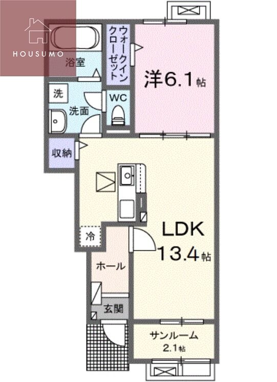 法善寺駅 徒歩7分 1階の物件間取画像