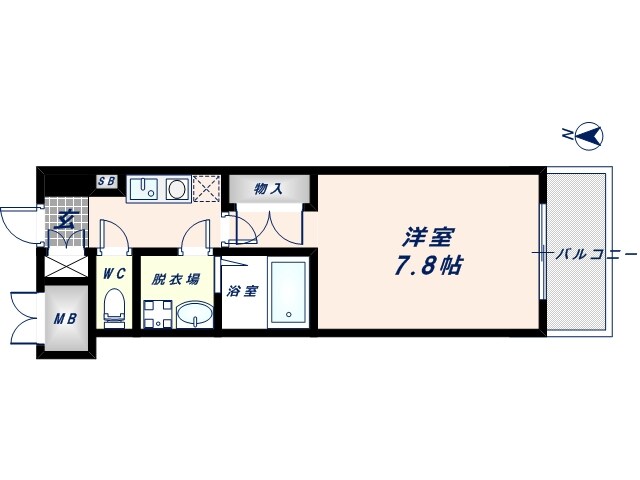 高井田中央駅 徒歩8分 2階の物件間取画像