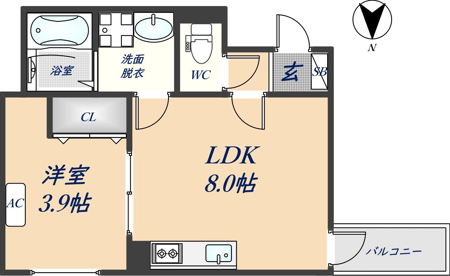 D porta Trapaの物件間取画像