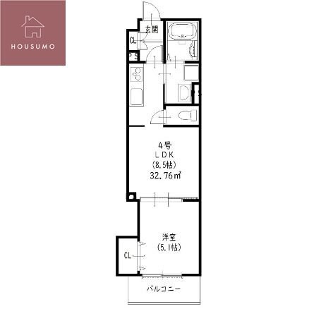 ラモーナ北条Ⅰの物件間取画像