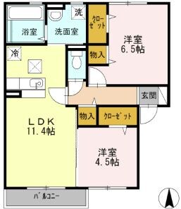 シャルムの物件間取画像