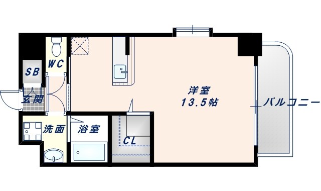 長田駅 徒歩6分 6階の物件間取画像