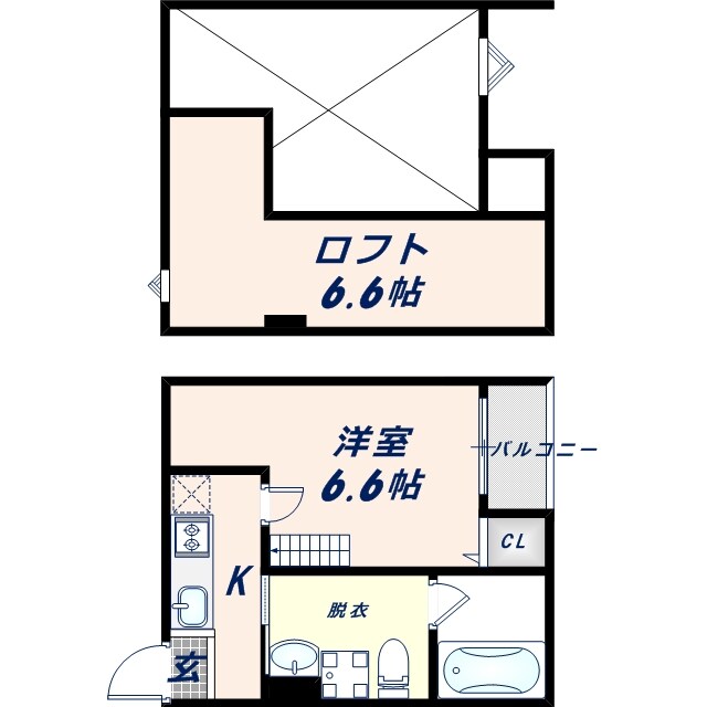 北巽駅 徒歩10分 1階の物件間取画像