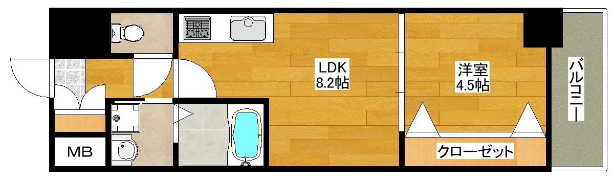 グランルクレ新大阪の物件間取画像