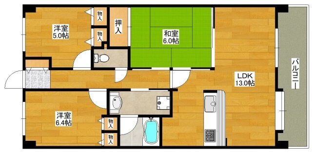 ユニライフ千里中央Ⅱの物件間取画像
