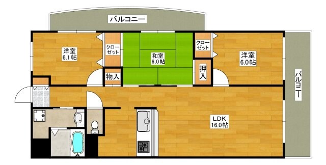ボヌール千里中央弐番館の物件間取画像