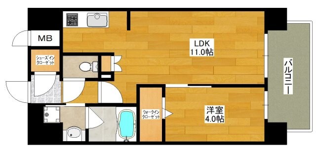 リヴィエール江坂江の木公園の物件間取画像