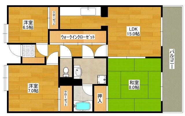 サンライズコート緑地公園の物件間取画像